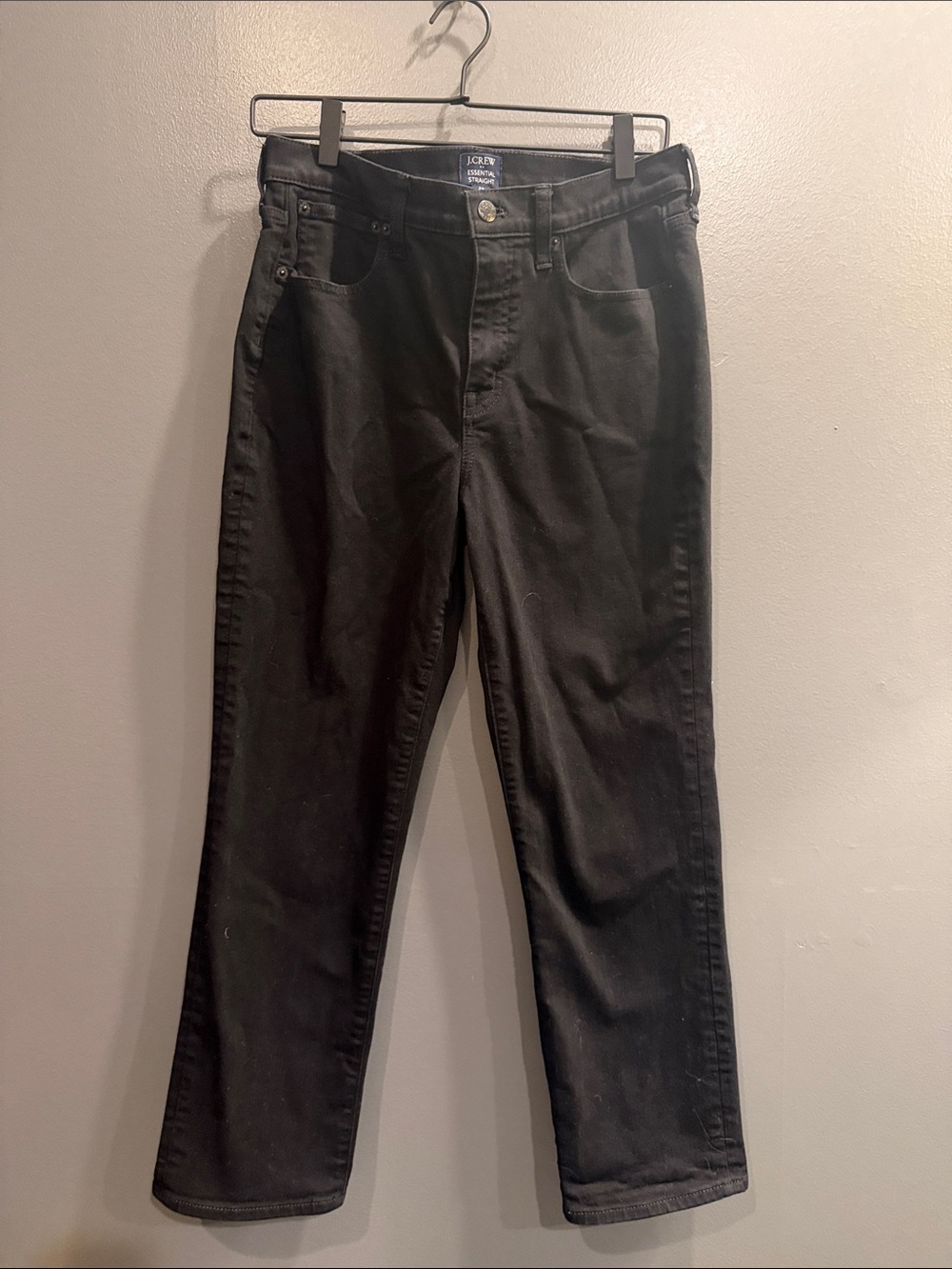 J. Crew Factory Black Straight-Leg Jeans